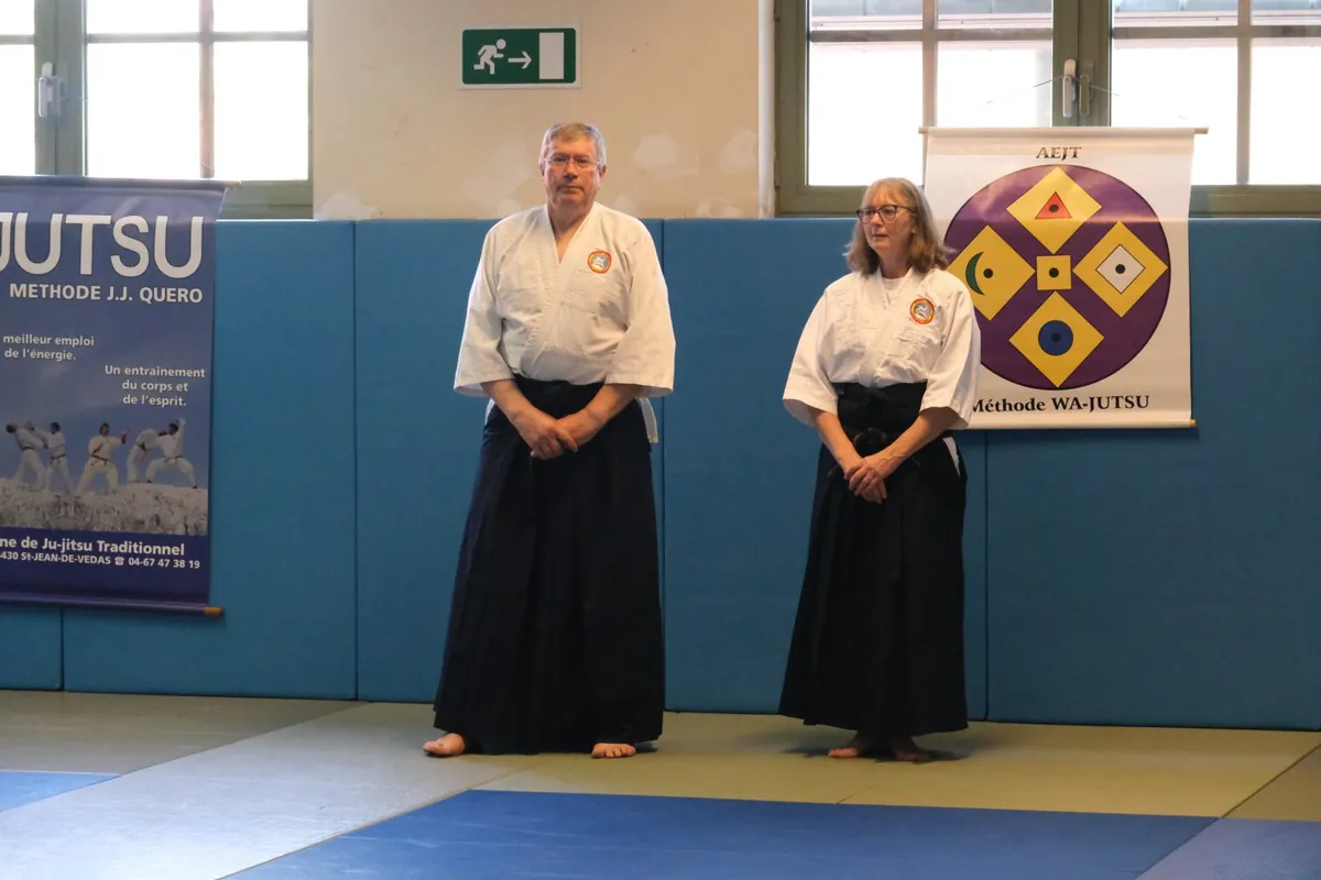 Les deux encadrants du club sur le tatami