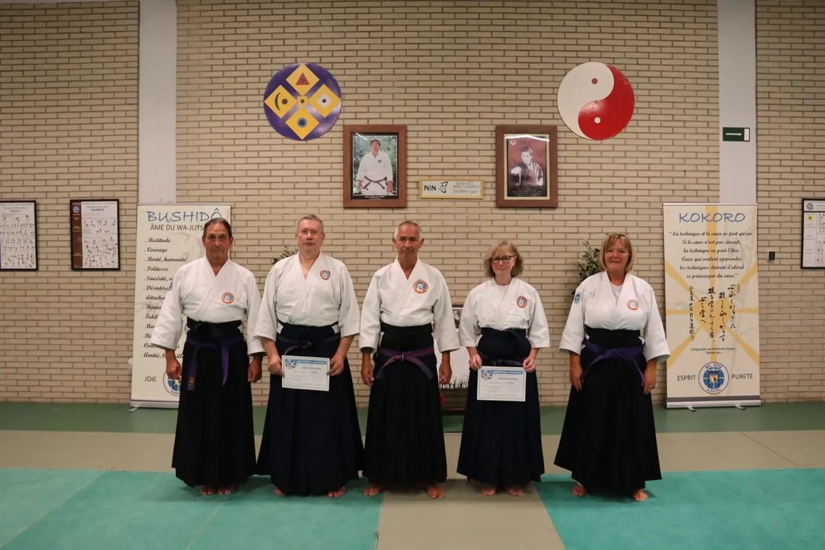 Remise du 3ᵉ dan aux encadrants du club